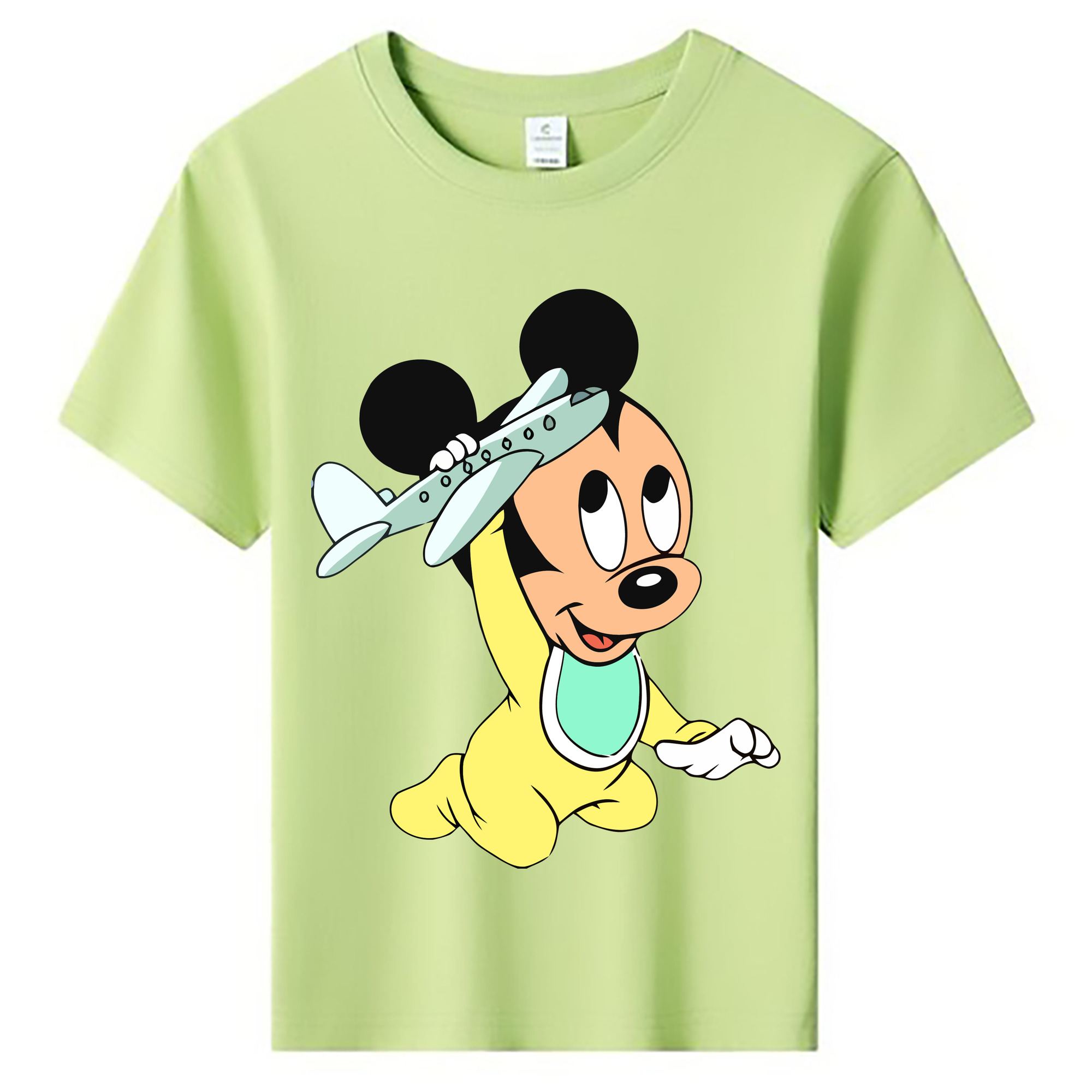 ミッキーマウス Mickey Mouse 綿100％キッズTシャツ（フロントプリント）